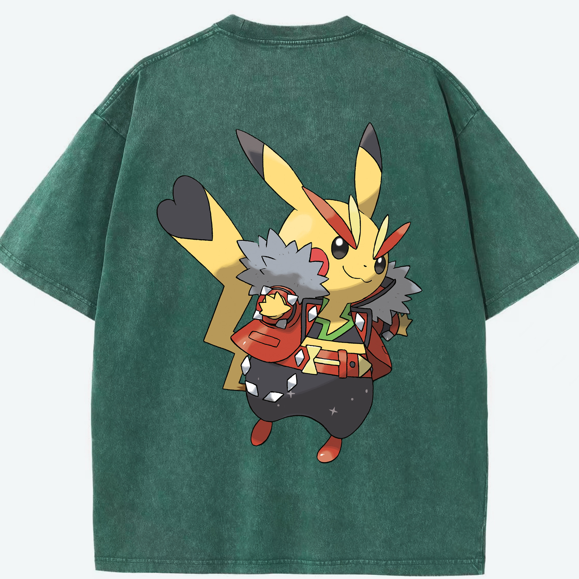 （画像用） ポケットモンスター Pokémon 綿100% ヴィンテージ風 半袖Tシャツ（背面プリント）